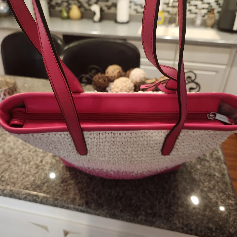 Michael Kors NWOT Large Ombre Straw Tote - Picture 5 of 9